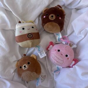 squishmallow clips bundle of 4